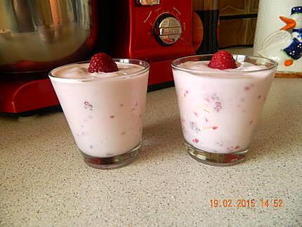 recette Mousse glacée aux framboises