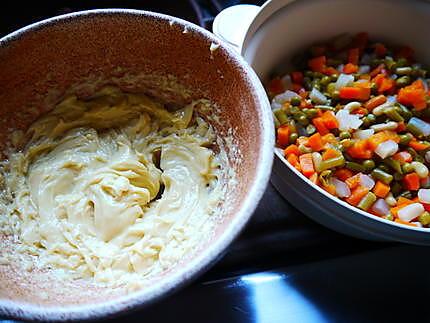 recette Macédoine crevettes / surimi