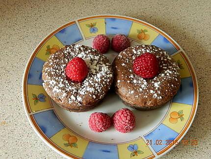 recette Fondants choco-framboises