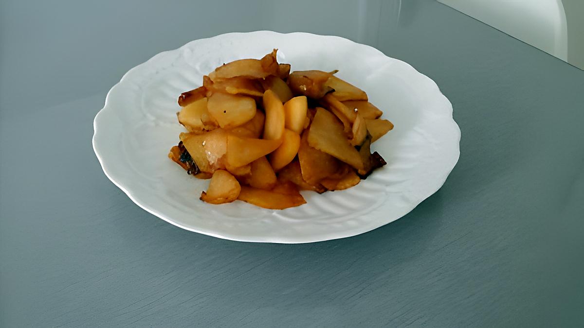 recette Pomme caramélisés à la poêle