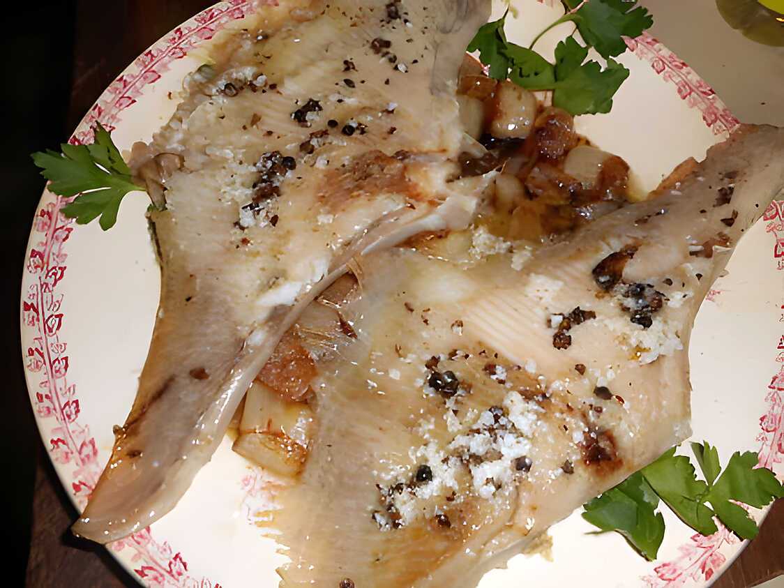 Recette d'Aile de raie aux endives caramélisées