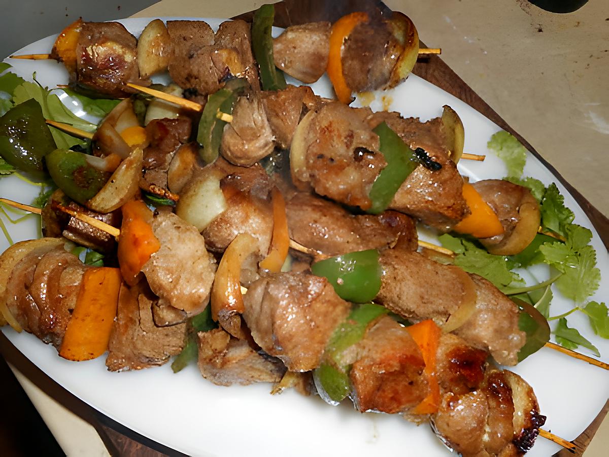 recette Brochette de porc a la chinoise