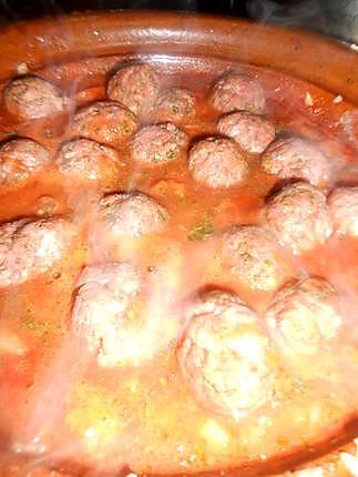 recette Tajine de boulette kefta au oeufs