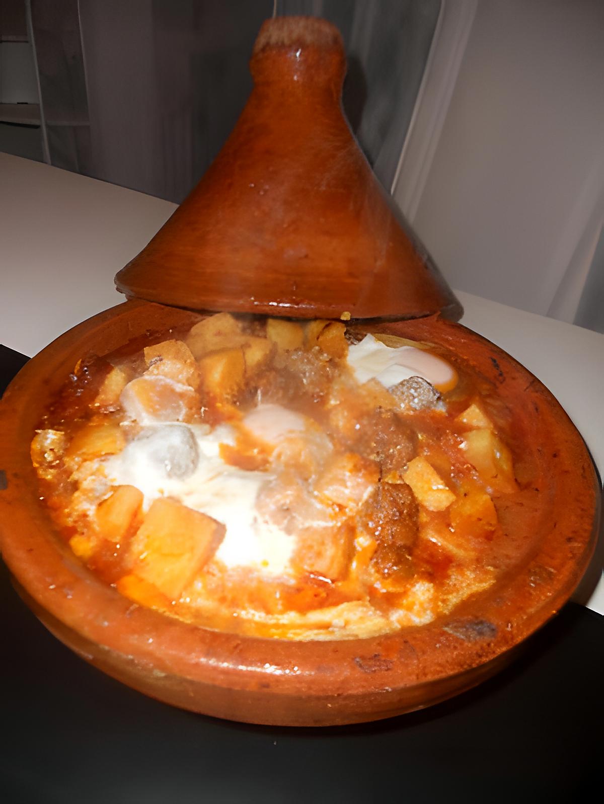 recette Tajine de boulette kefta au oeufs