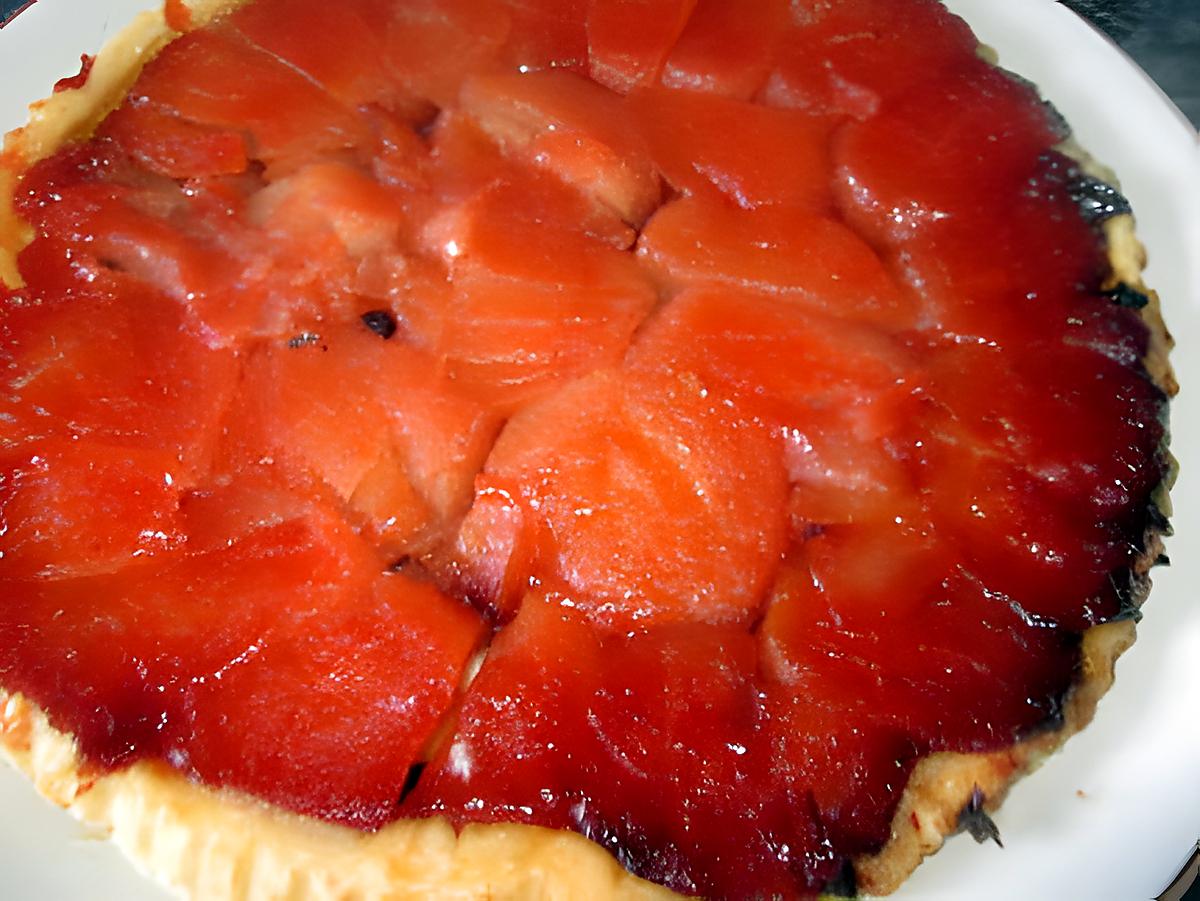 recette tarte   tatin et cassolettes aux oranges confites  sur fond   aux  biscuits  de reims