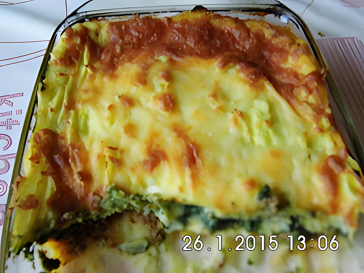 recette Hachis parmentier aux épinards