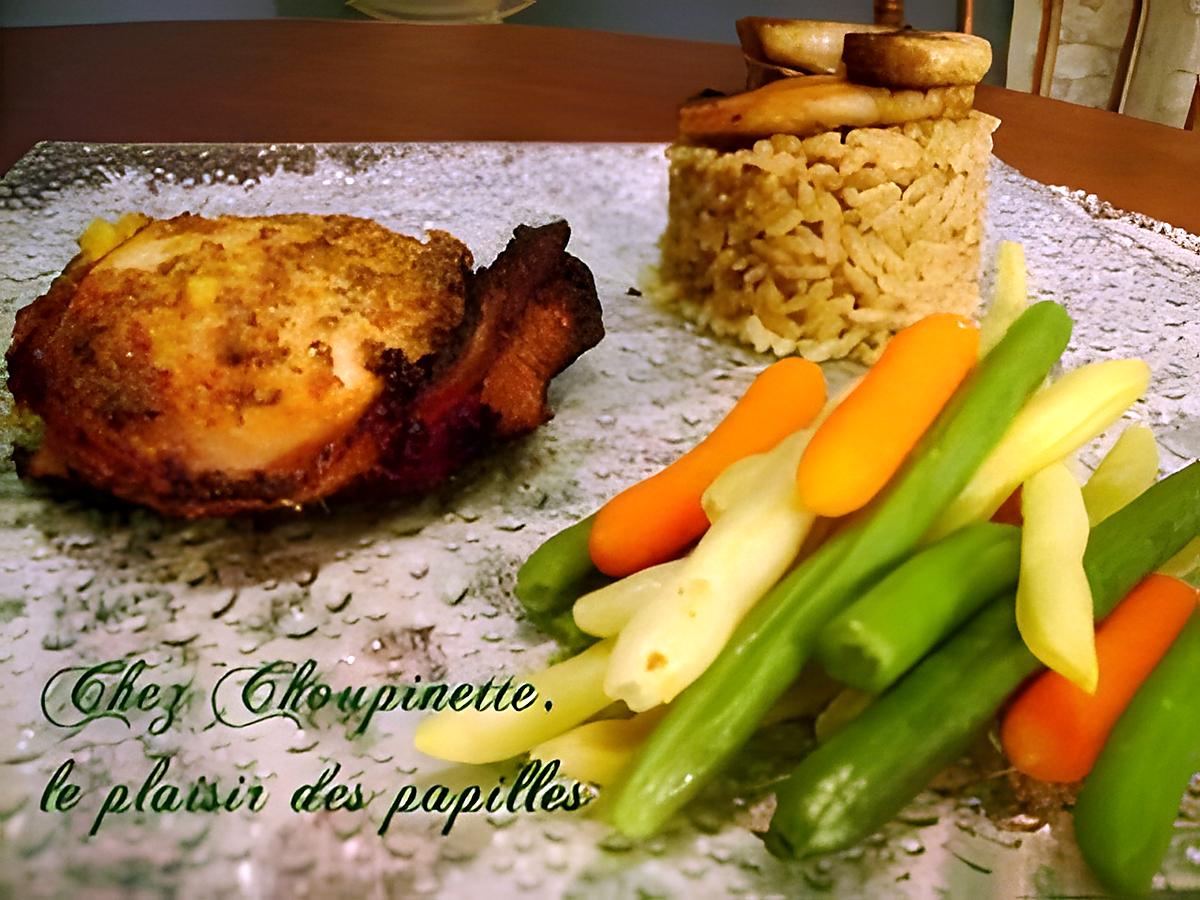 recette ~ Tournedos de poulet, marinade au sirop d'érable, jus d'orange et basilic~ 