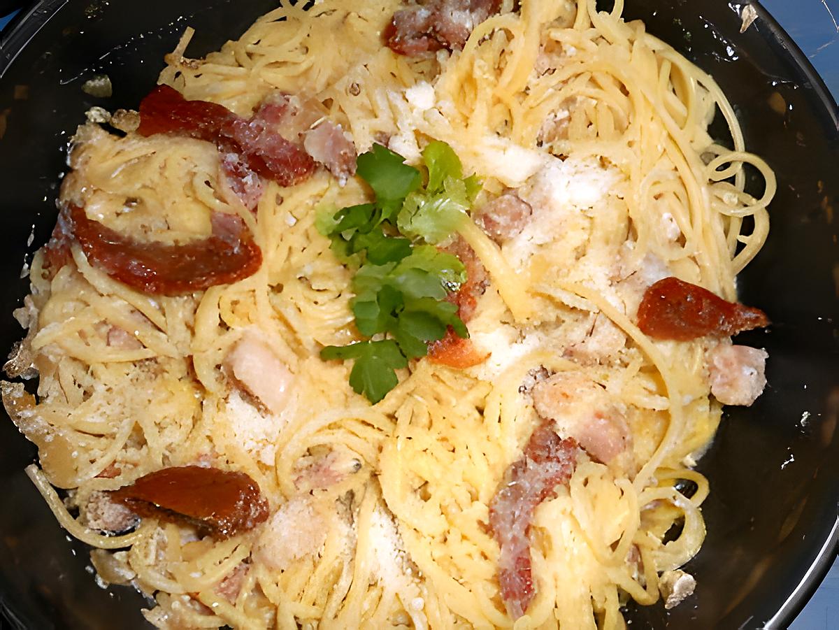 recette Spaghetti carbonara,ricotta