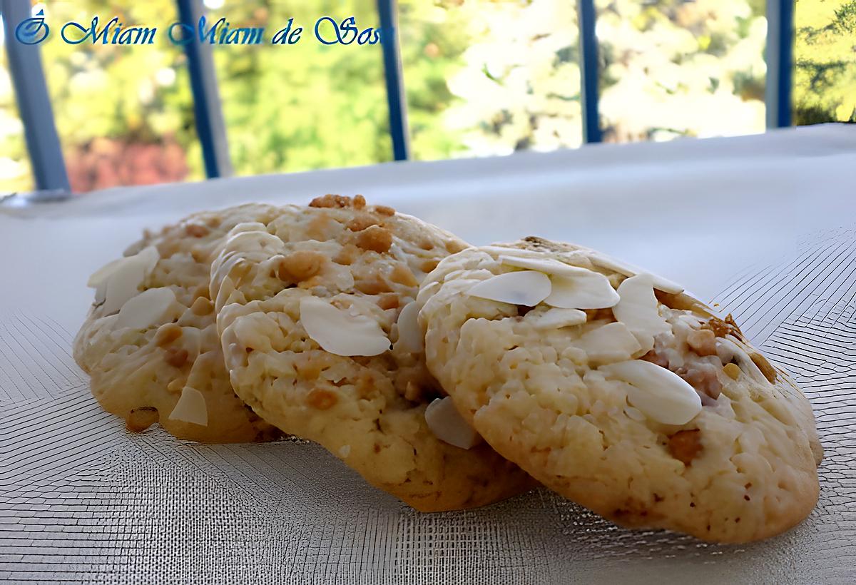 recette COOKIES NOUGATINE