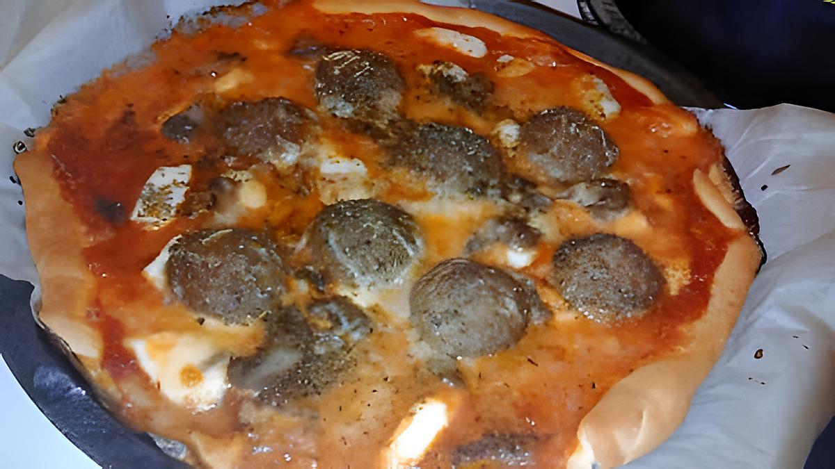 recette Pizza au boulettes