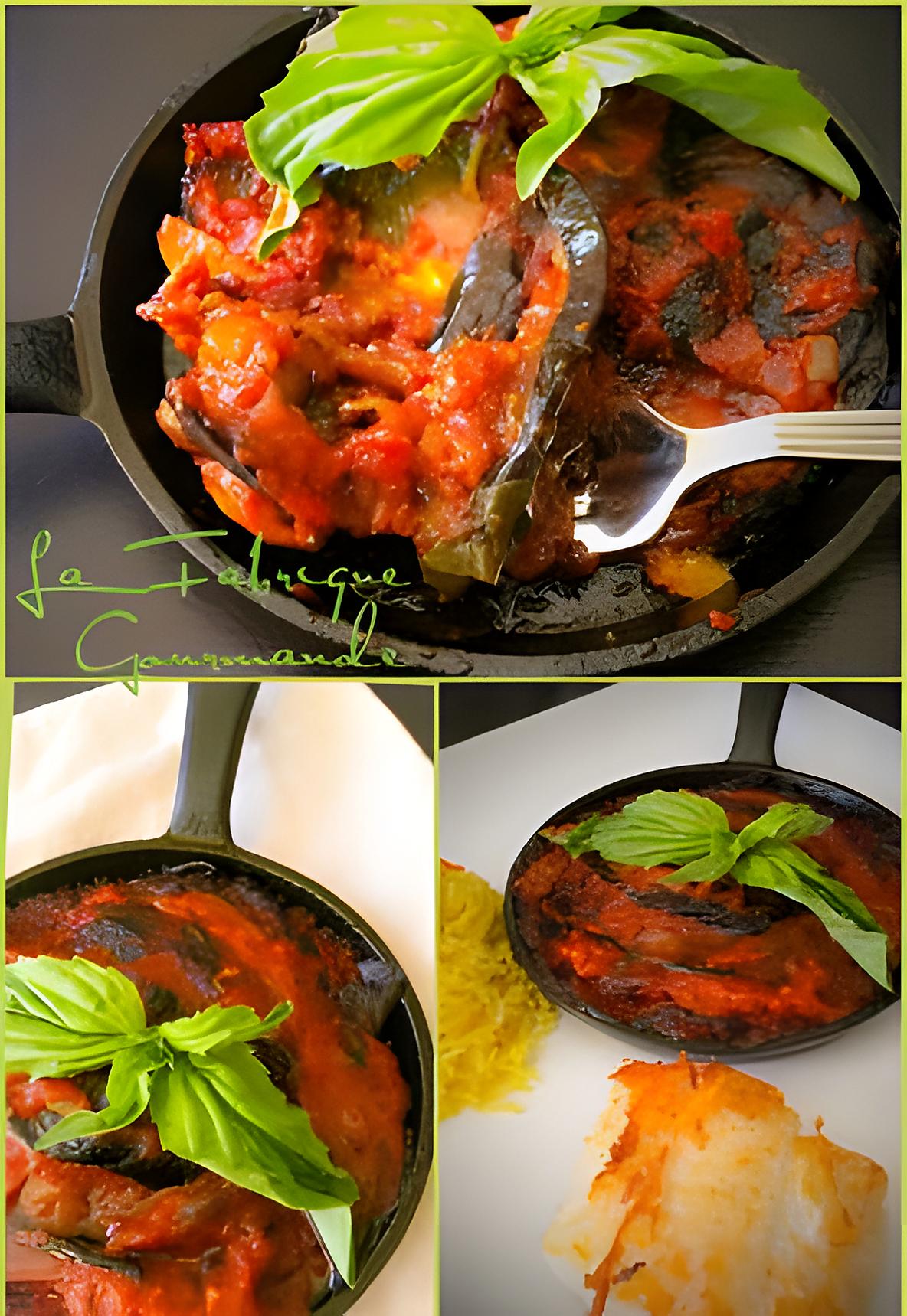 recette Cassolette D’Aubergine à la Sauce Tomate Basilic