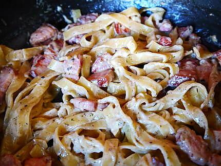 recette Tagliatelle ( pas ) carbonara