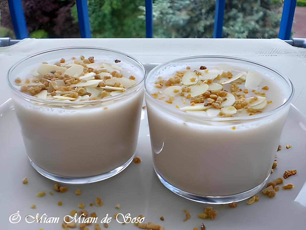 recette PANACOTTA CRèME DE MARRON & AMANDE