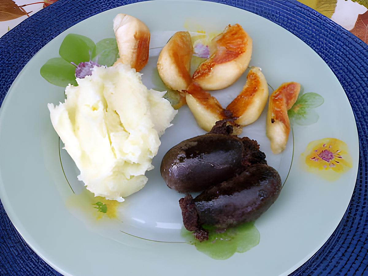 recette Boudin aux pommes et purée