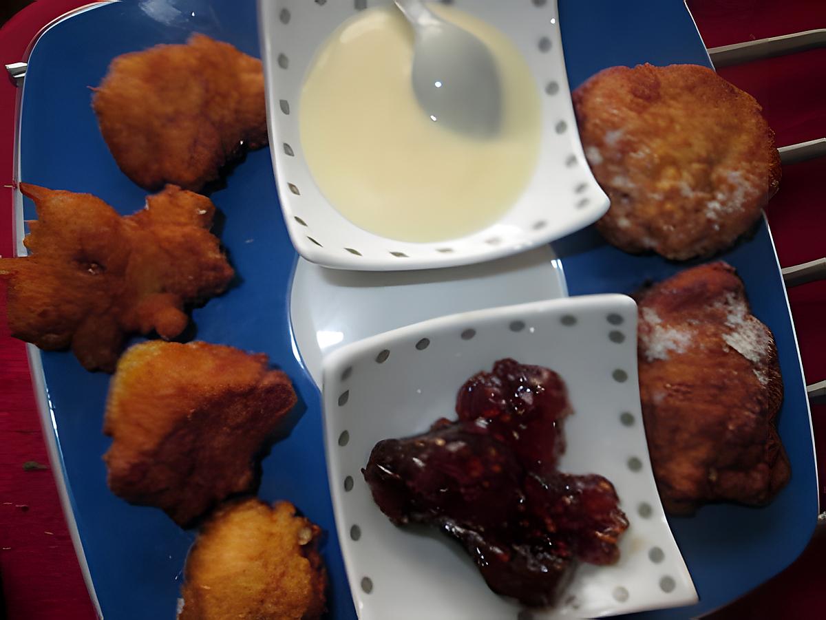 recette assiette   desserts   de crémina      ,,,,  beignets pommes et beignets de semoule