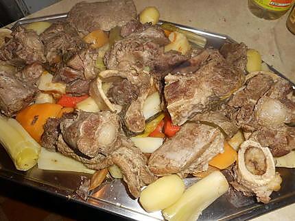 recette Pot au feu a la queue de boeuf et légumes anciens