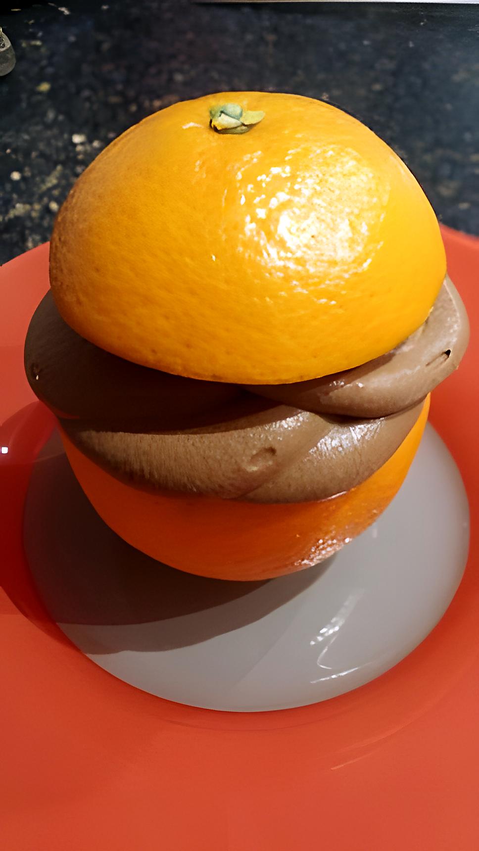 recette ~ Oranges givrées chocolat ~