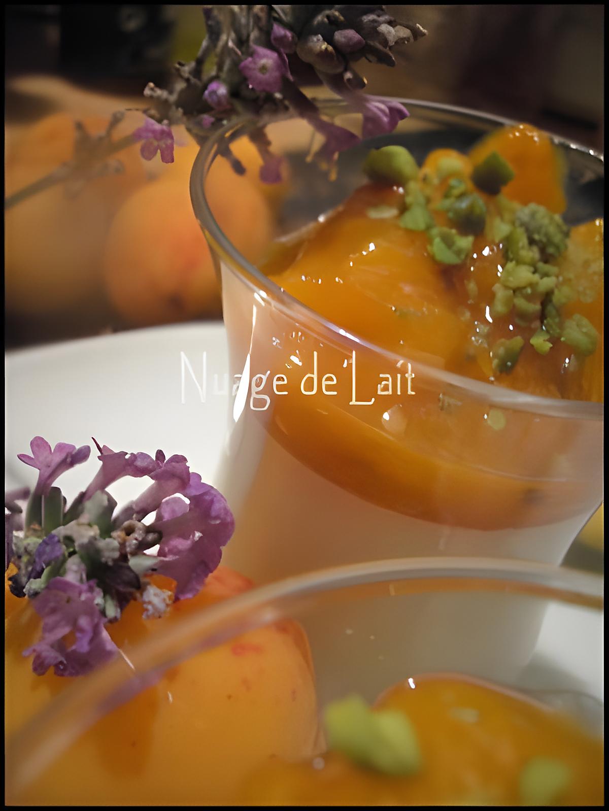 recette Panna Cotta Lavande et sa Compotée d'abricots