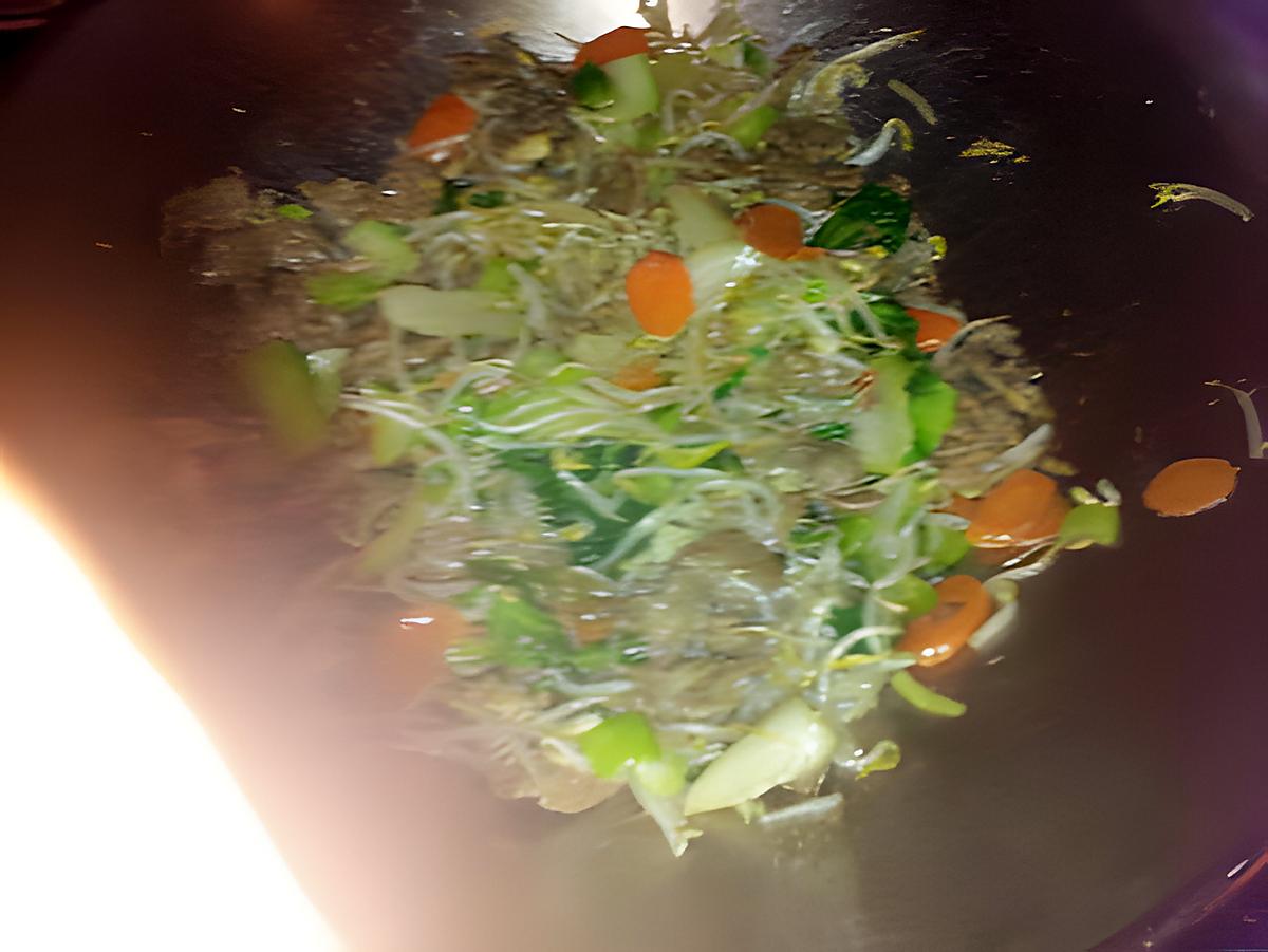 recette wok  viande légumes