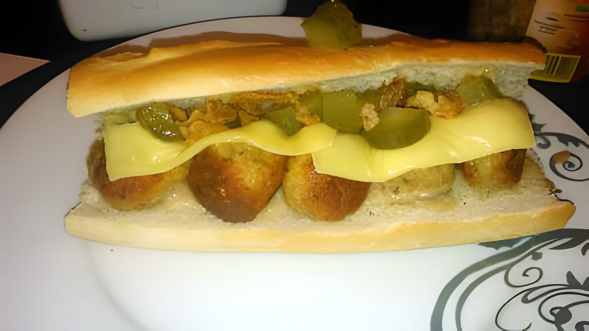 recette sandwich au boulette de dinde