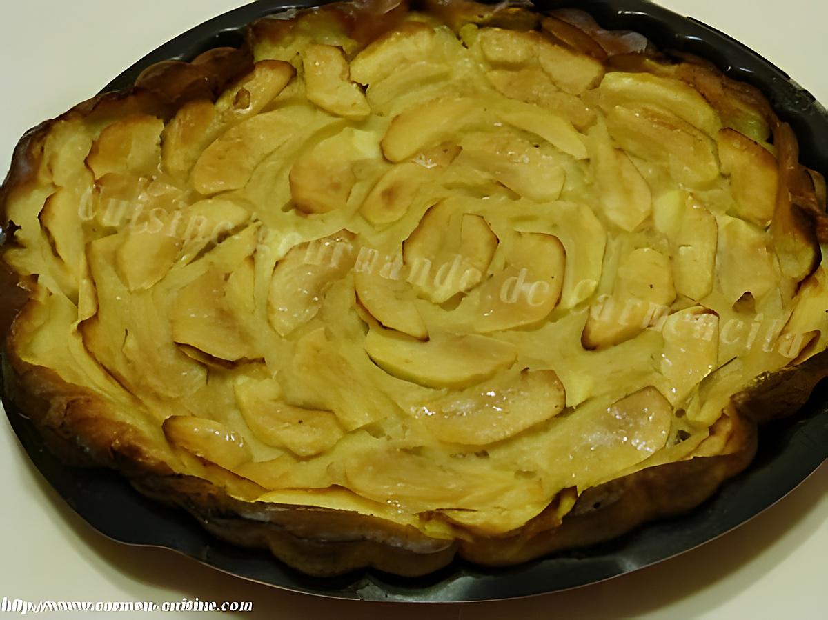 recette Tarte aux pommes à la pâte à crêpe