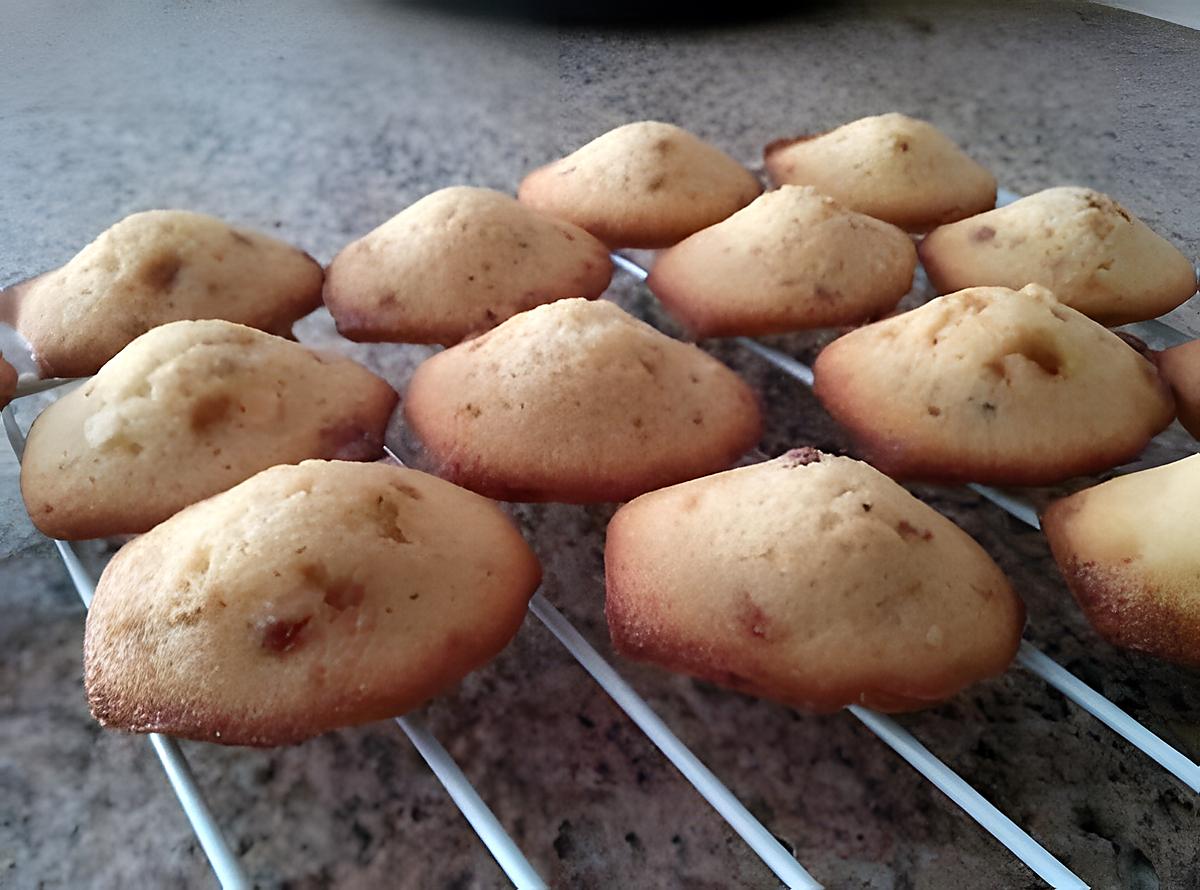 recette Madeleines sirop erable/pralin