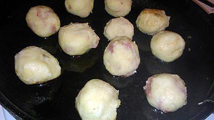 recette Boulette de pomme de terre au lardon coeur kiri