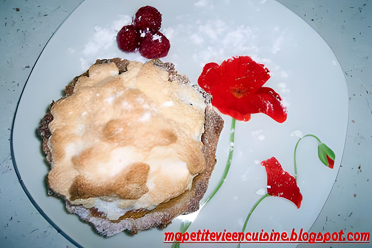 recette tarte aux framboises meringuée