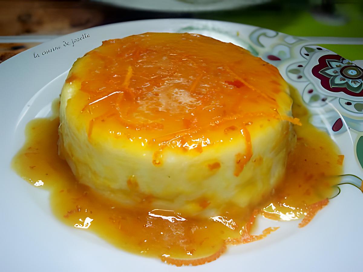 recette flameri  a la cannelle et sa sauce a la marmelade d'oranges