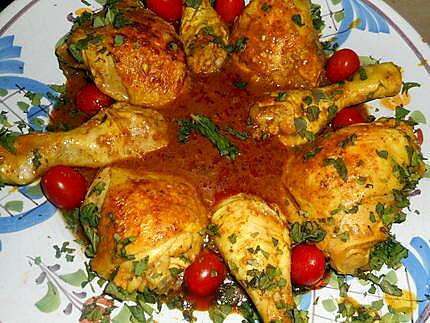 recette Cuisses de poulet a la pate de curry rouge