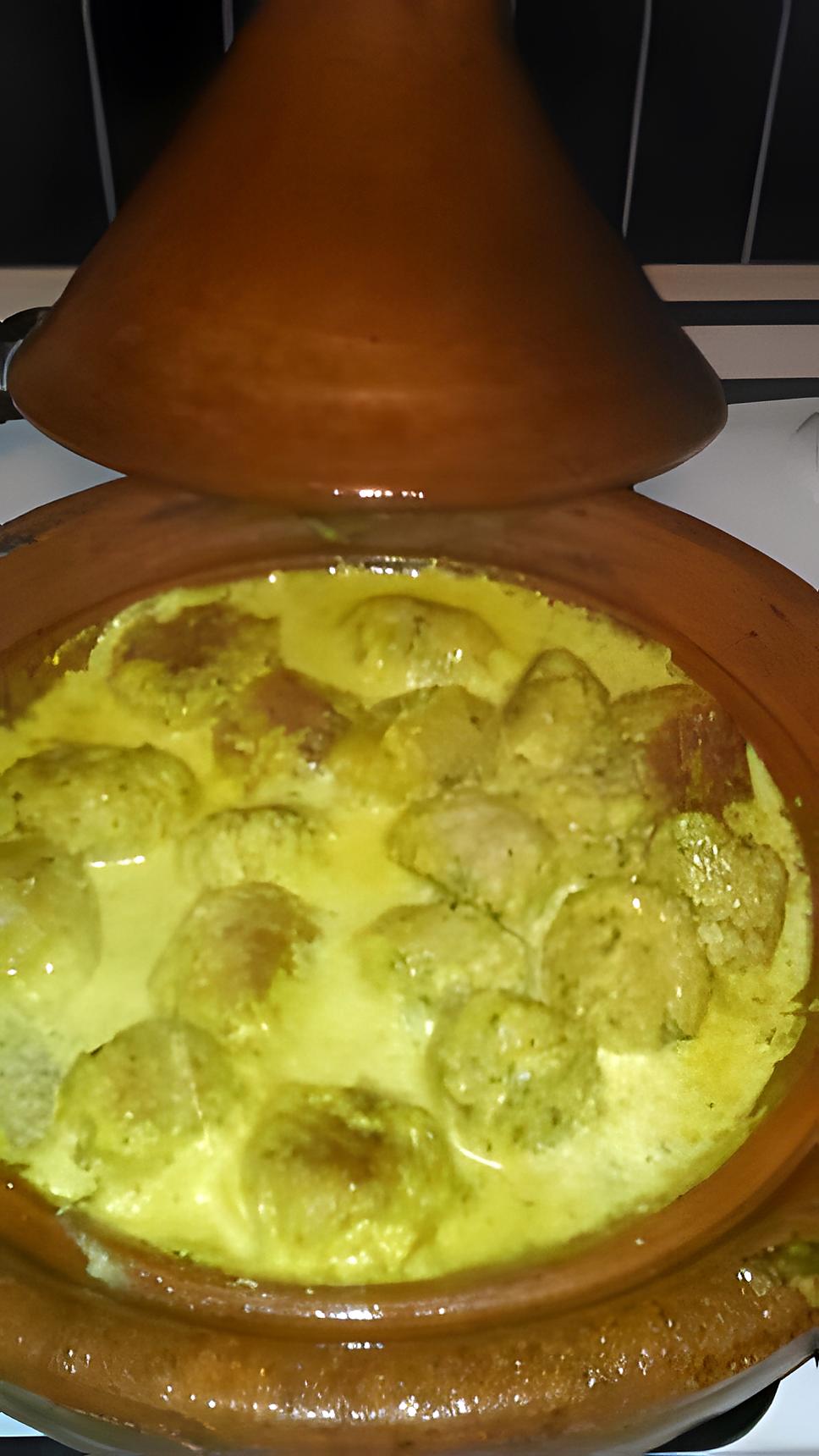 recette Tajine de boulette de poisson a la creme