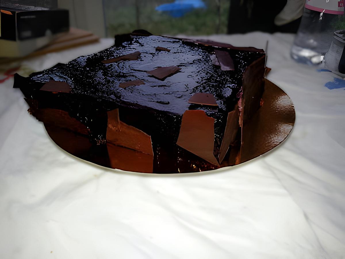 recette Entremet cassis chocolat noir vanille