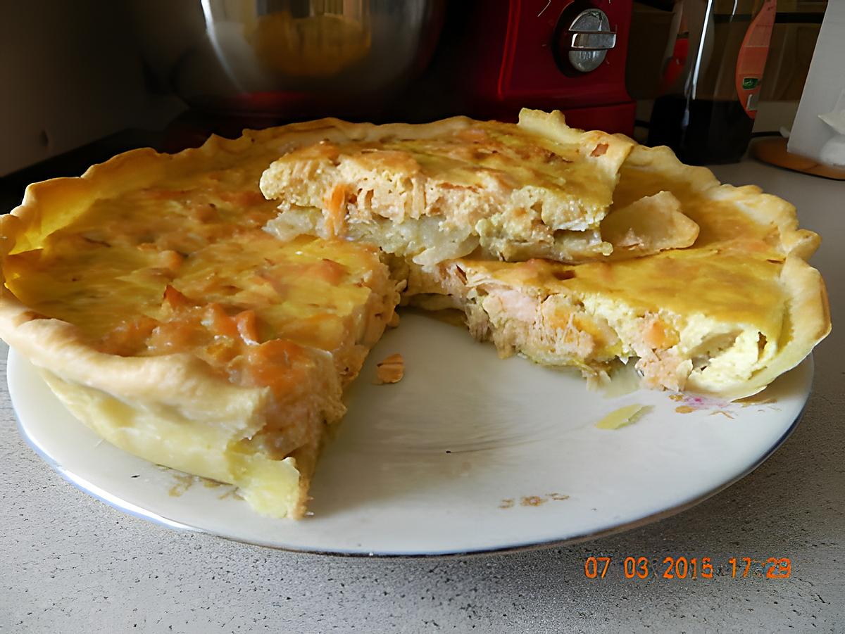 recette Quiche au saumon et endives