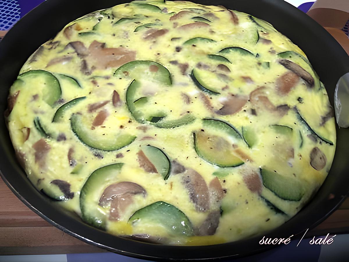 recette Frittata courgettes et champignons