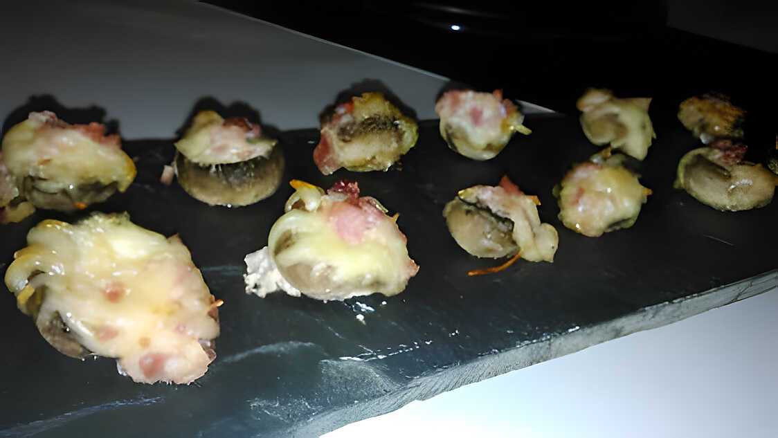 Champignon de Paris farci jambon fromage