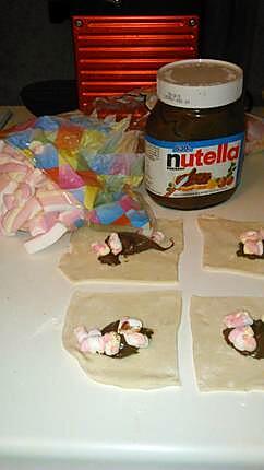 recette Feuilletés Nutella Marshmallow
