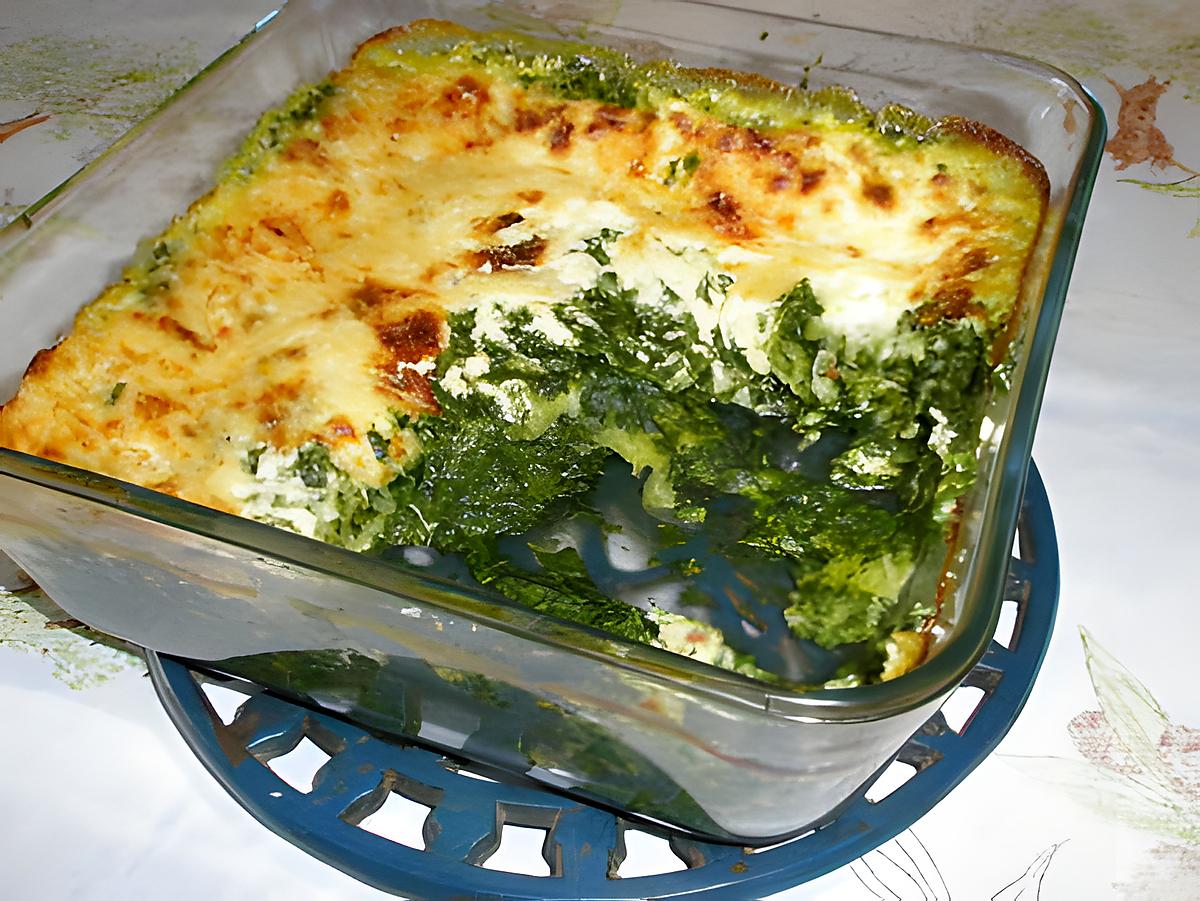 recette Gratin de ravioles aux épinards