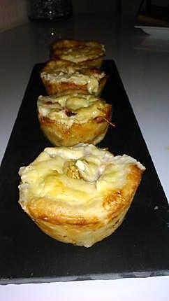 recette Minis tartes lardons champignons