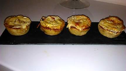 recette Minis tartes lardons champignons