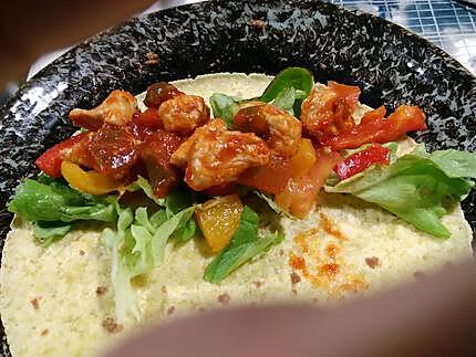 recette Fajitas au poulet