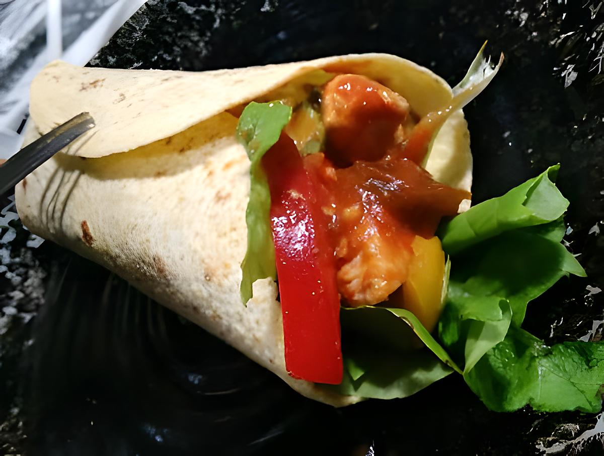 recette Fajitas au poulet