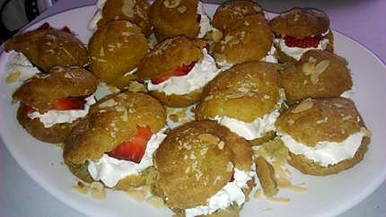 recette Choux chantilly fraise amande