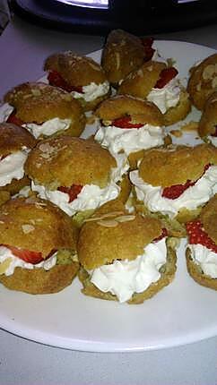 recette Choux chantilly fraise amande