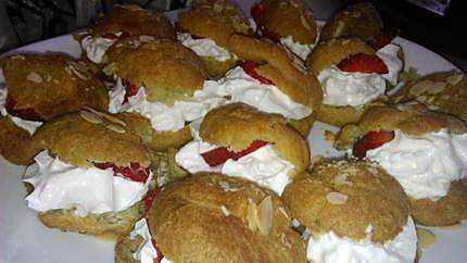 recette Choux chantilly fraise amande