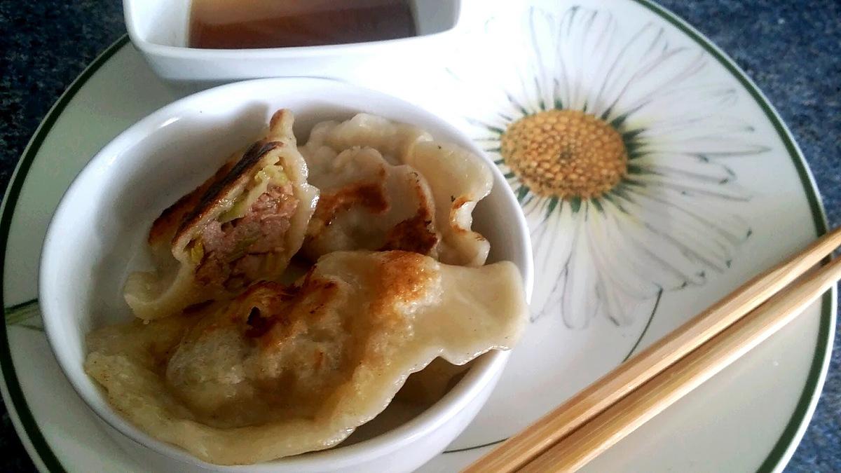 recette Raviolis chinois au porc et au poireau