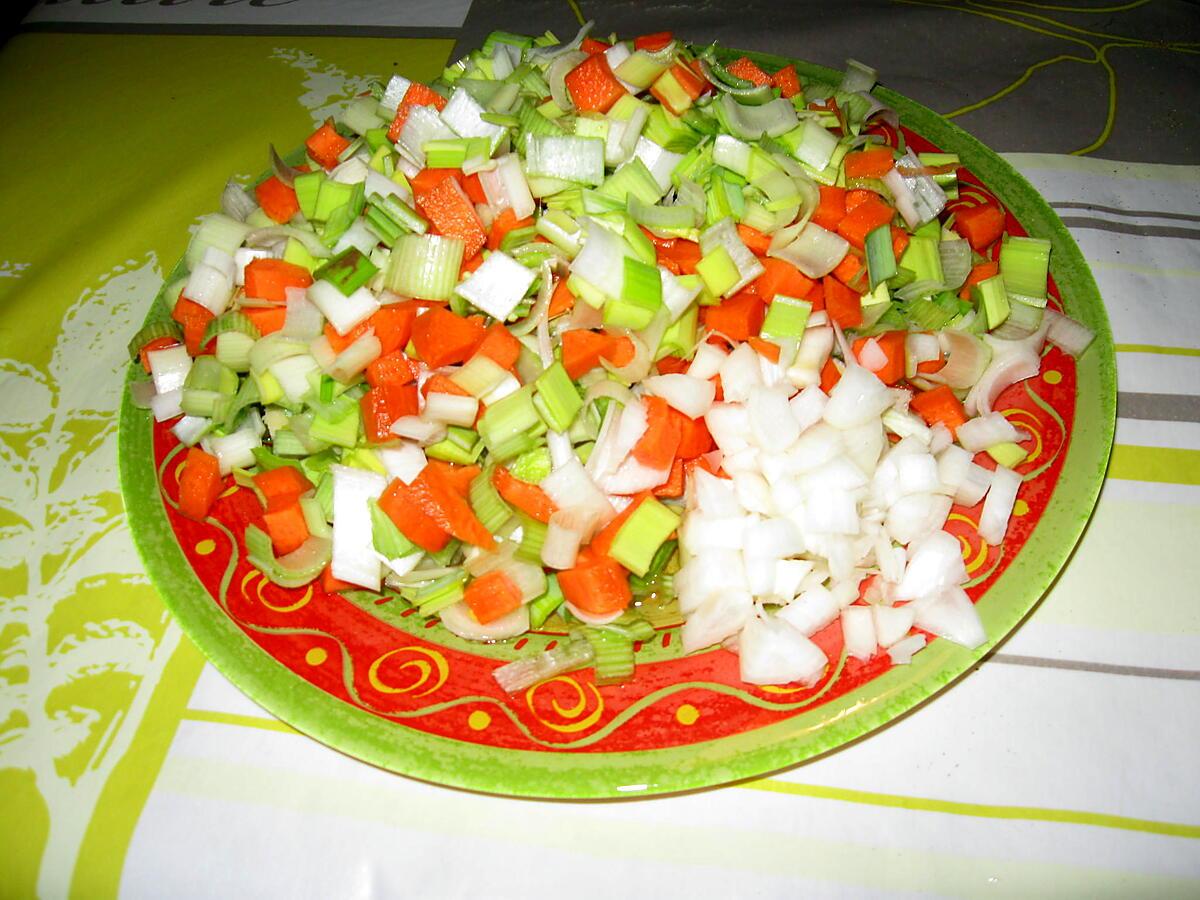 recette Queue de merlu aux dés de légumes, sauce au curry