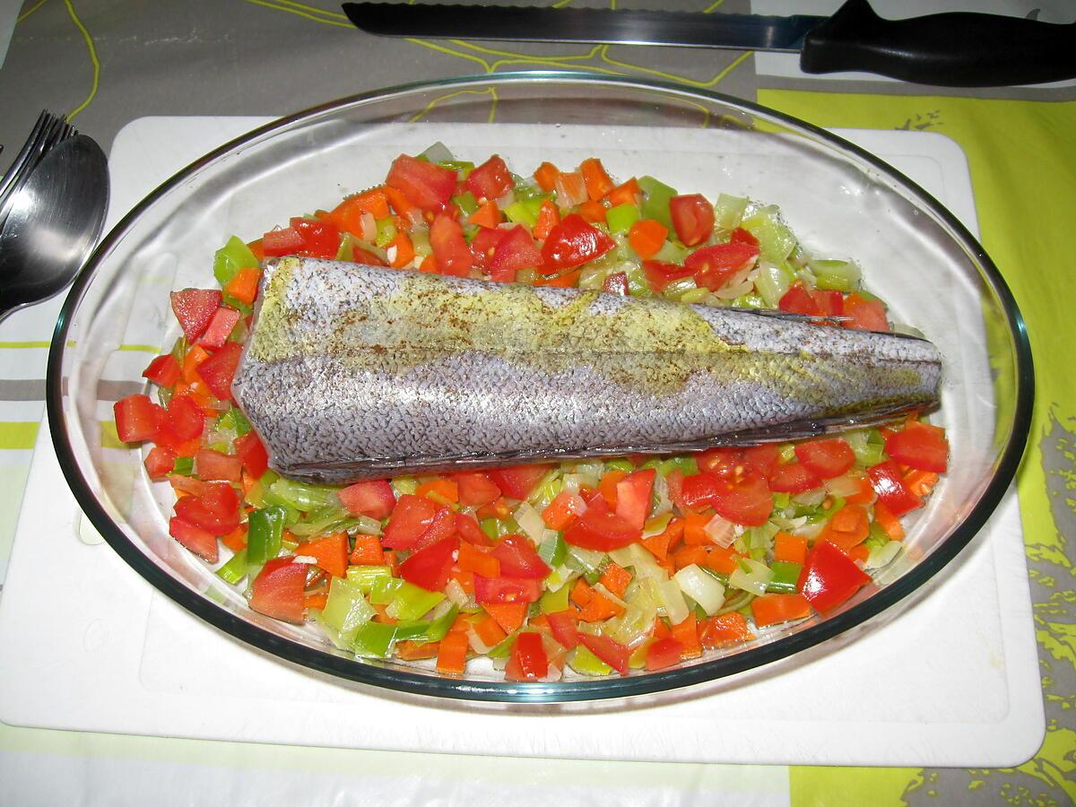 recette Queue de merlu aux dés de légumes, sauce au curry