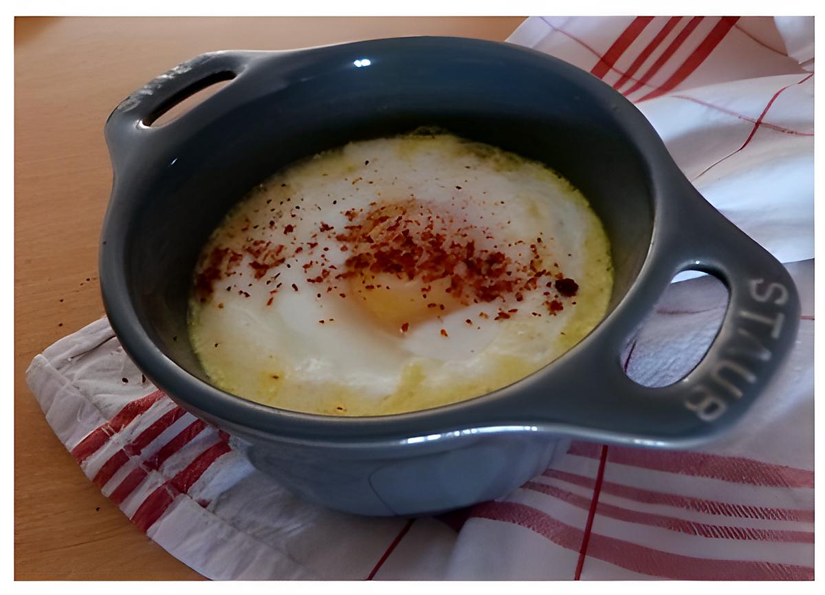 recette Oeufs cocotte au mascarpone,parmesan,BAS IG (cuisson au cuit-vapeur)