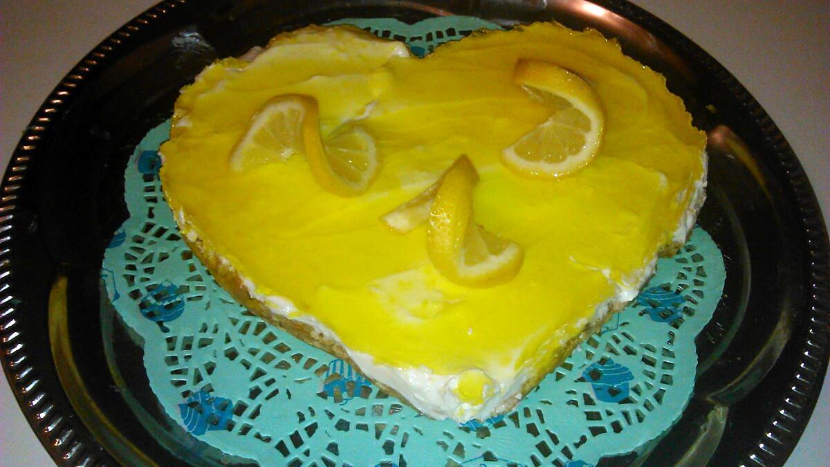 recette Cheese cake d'amour au citron sans cuisson