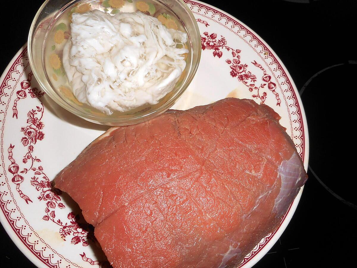 recette Roti de veau au fromage et au lard